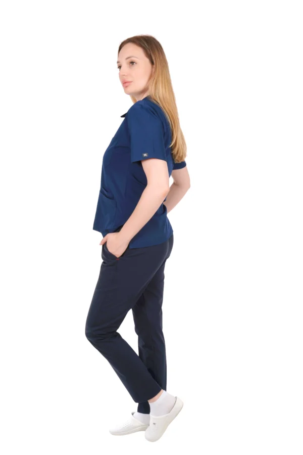 Polo Yaka Denim Mavi Takım - Görsel 3