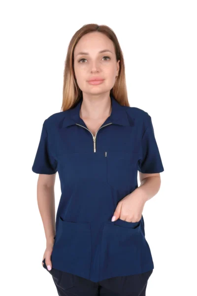 Polo Yaka Denim Mavi Takım